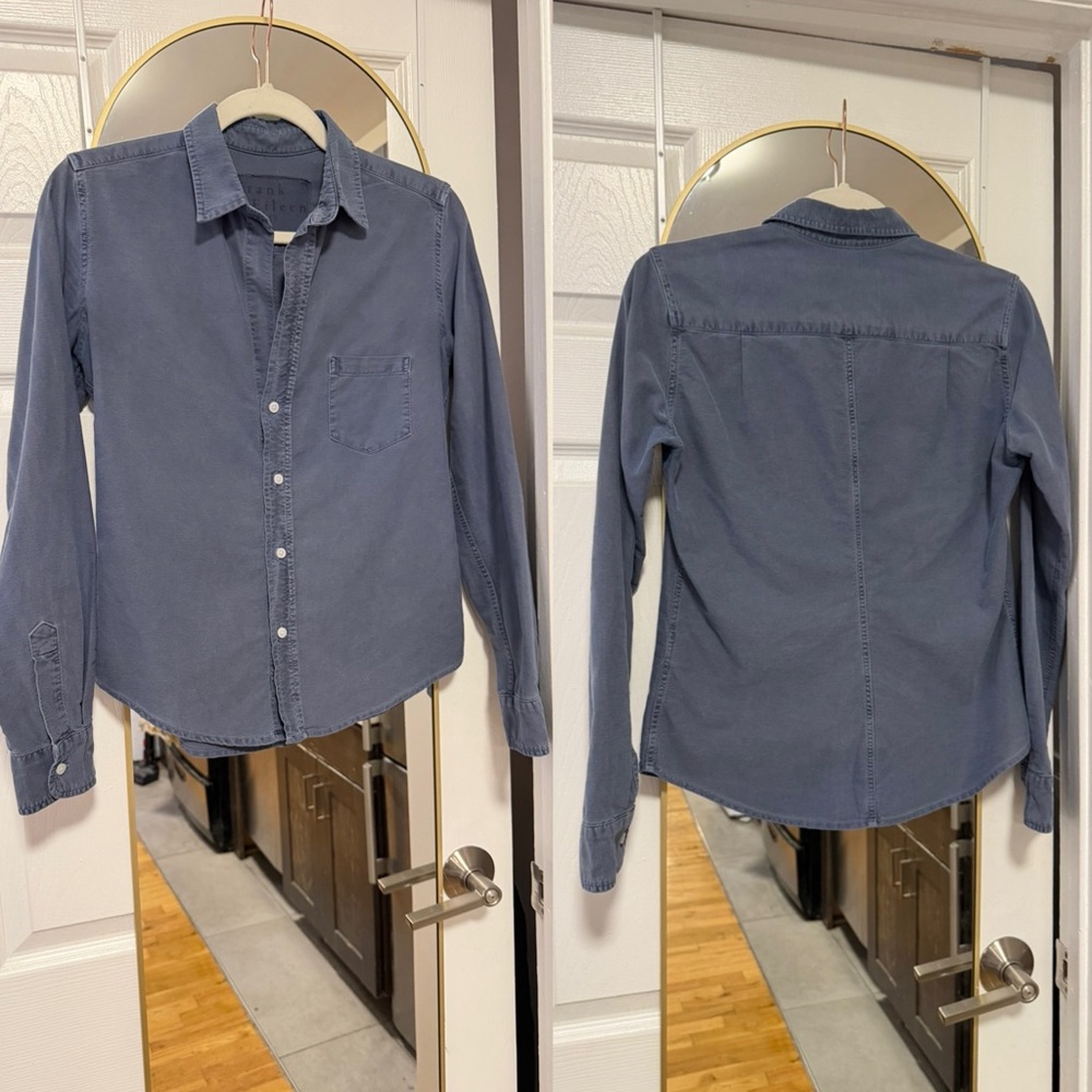 Frank & Eileen Barry Limited Edition Slate Blue Button-Up Shirt Women’s XS - Picture 12 of 12